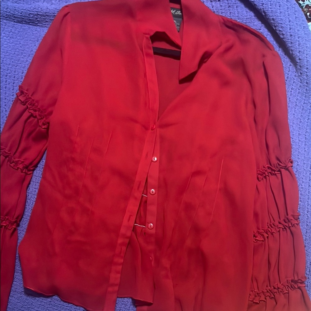 Elegant Red Women's Top